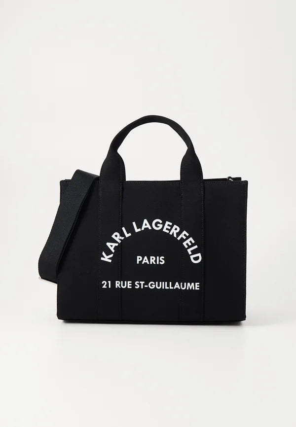 Karl lager field black canvas tote top quality