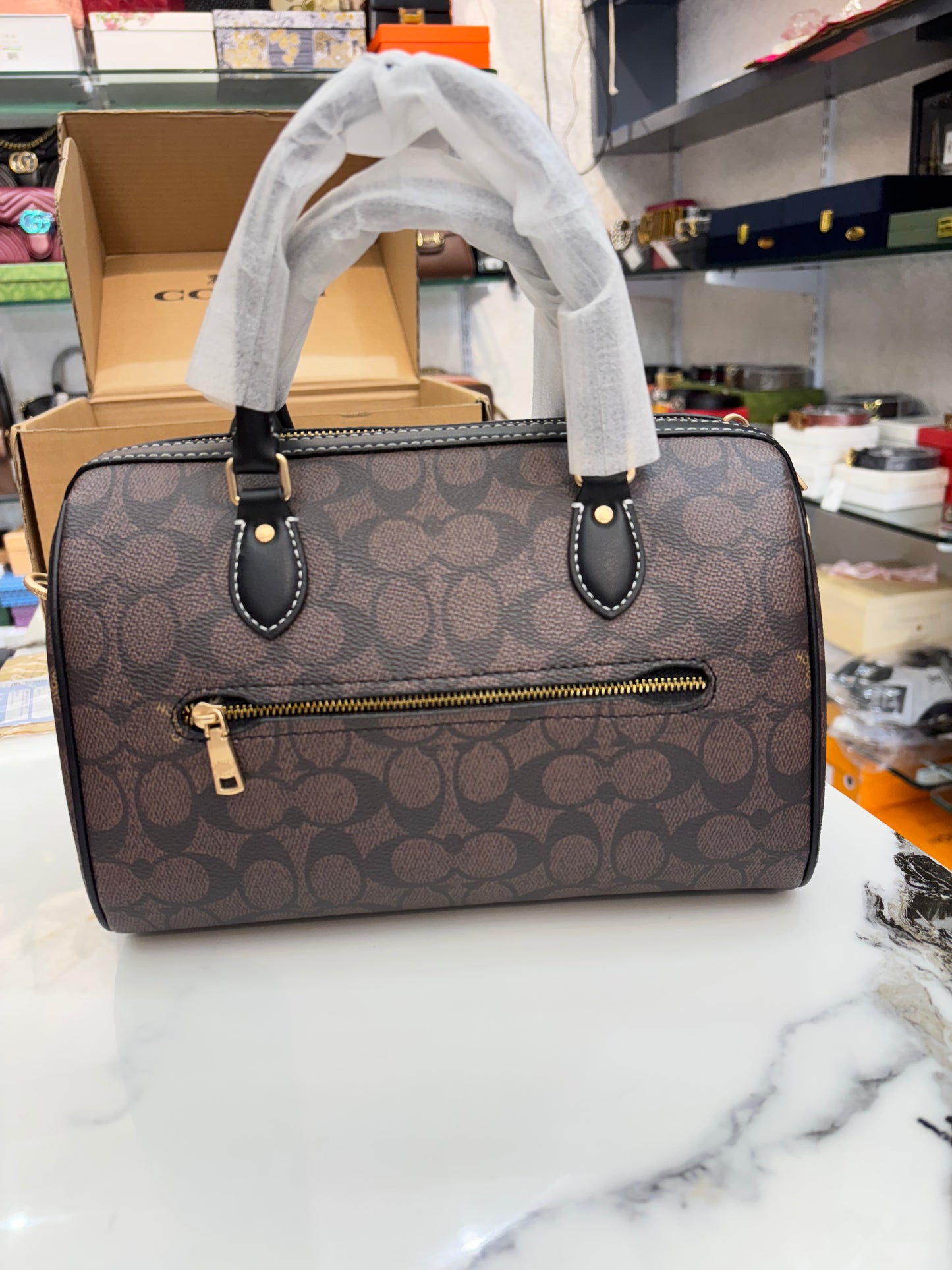 Coach rowan satchel speedy signature premium bag