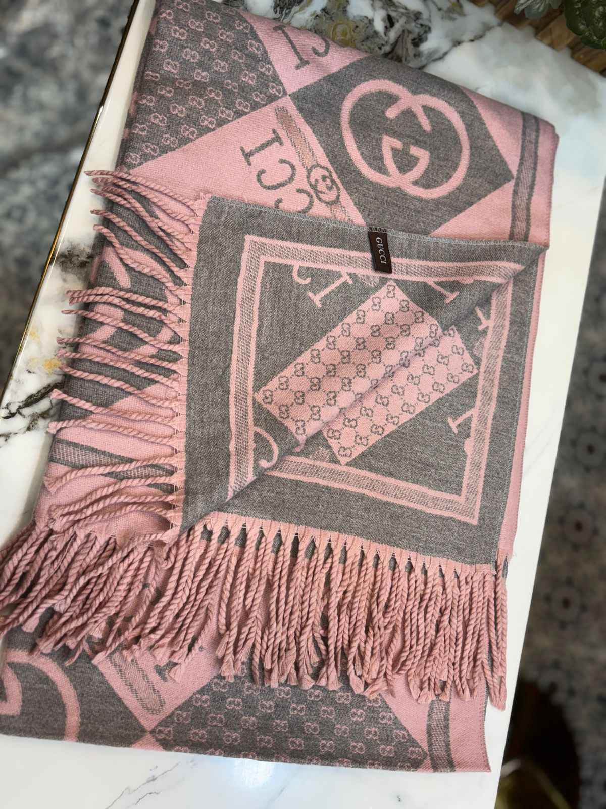 Luxury Gucci Full Length Cashmere Shawl for Women