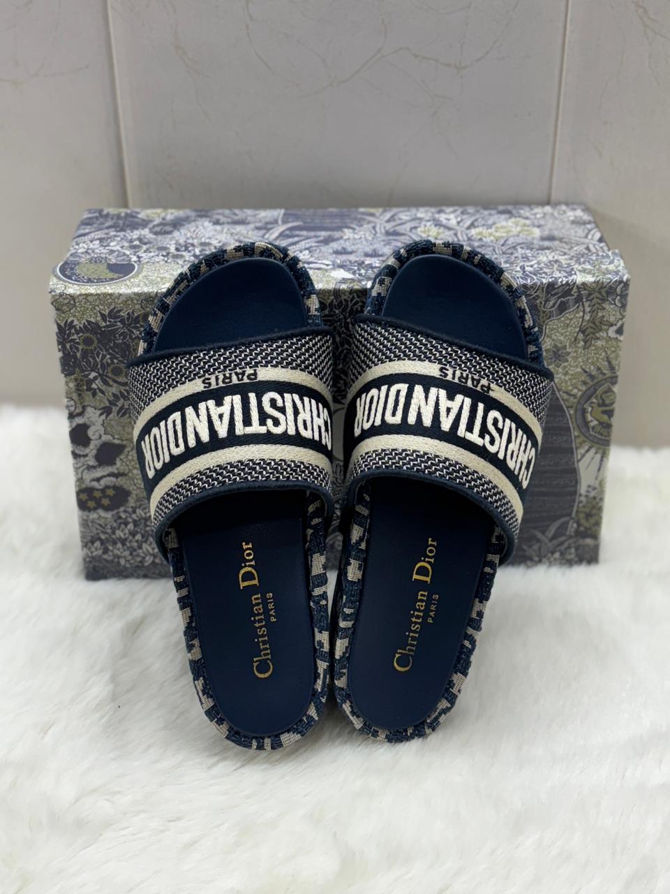 Christian Dior platforms (blue) for women