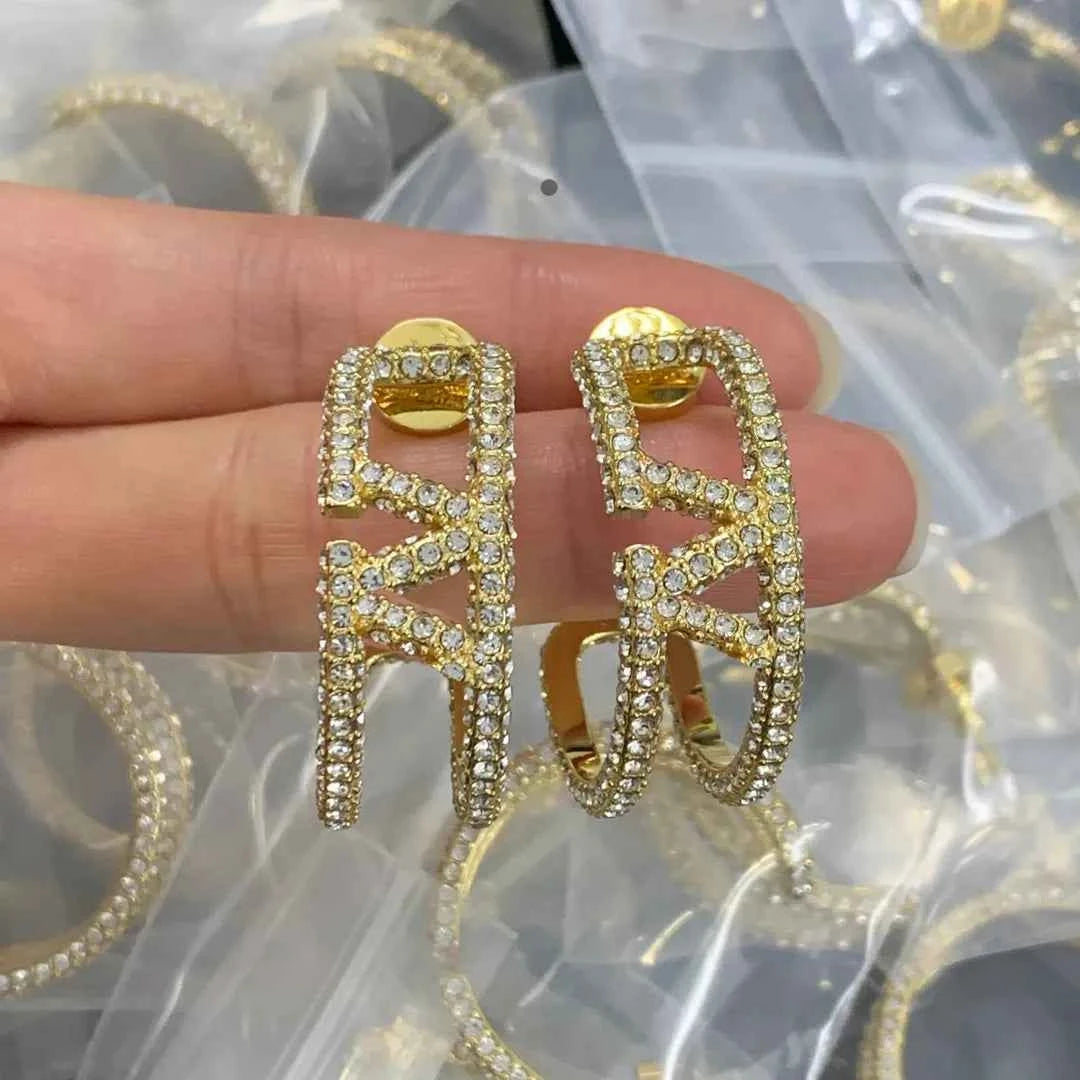 Valentino v logo hoops