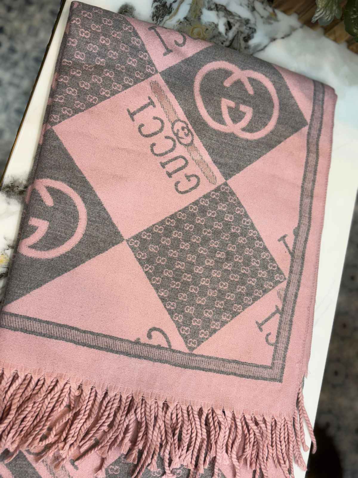 Luxury Gucci Full Length Cashmere Shawl for Women