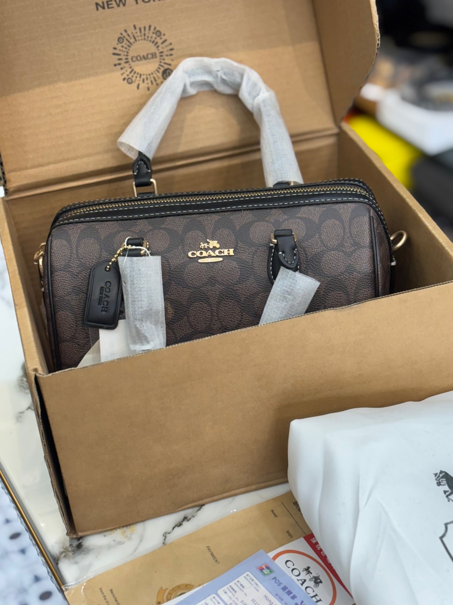 Coach rowan satchel speedy signature premium bag
