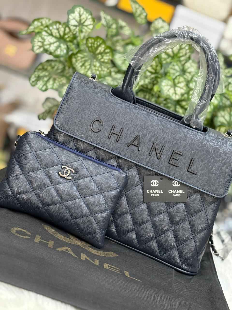 Chanel quilted bag with wallet