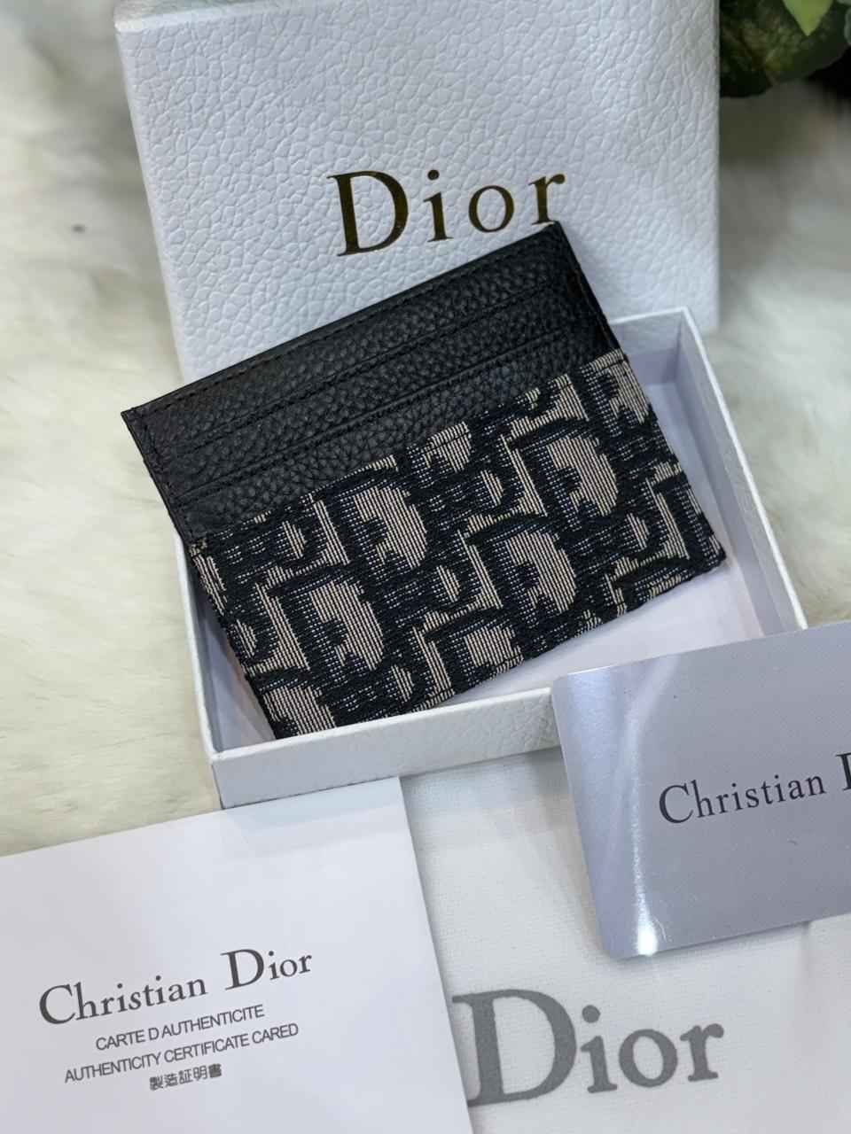 Luxury Dior Leather Card Holder