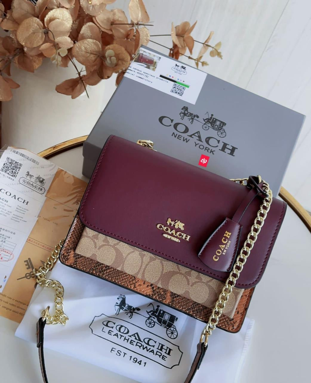 Coach klare shoulder bag