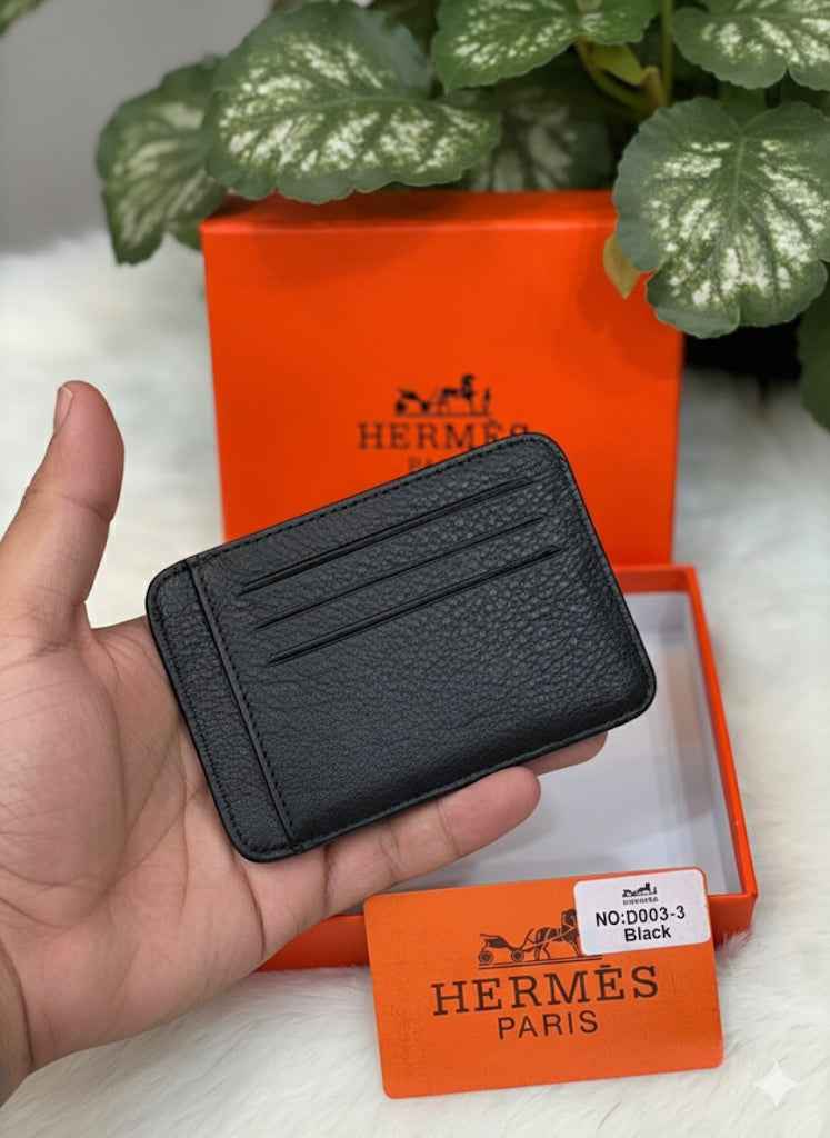Luxury Hermes Genuine Leather Card Holder for Men