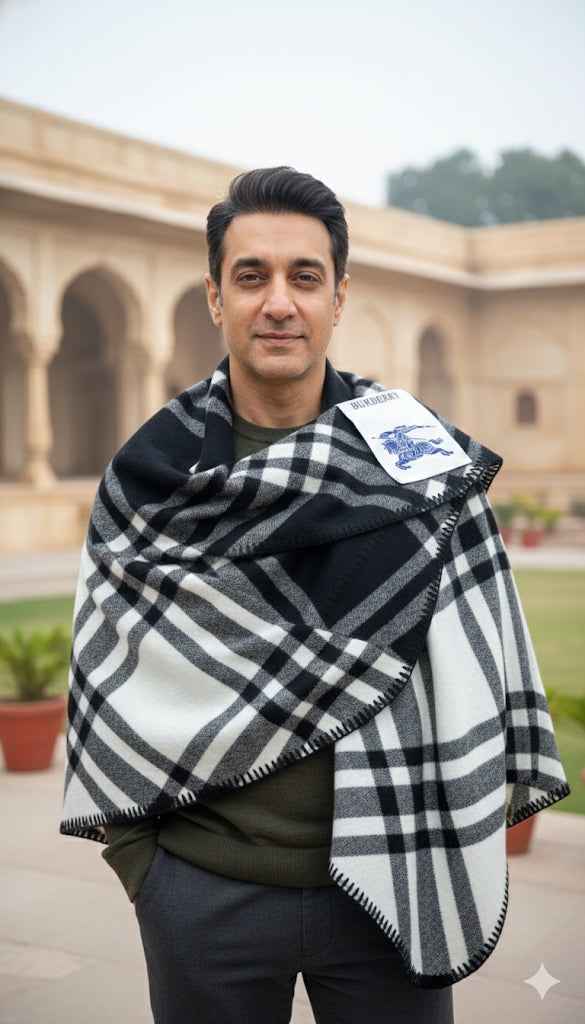 Luxury Burberry fully warm cashmere muffler for unisex