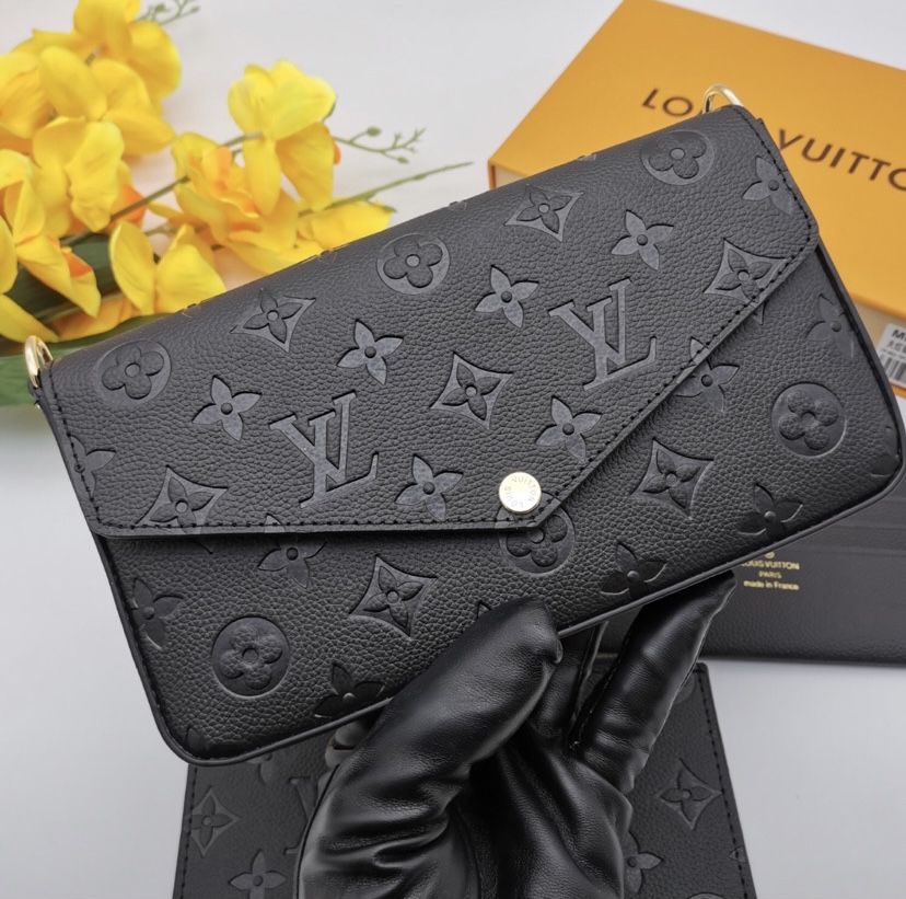 Louis Vuitton Lv embossed Crossbody pochette 3 pcs set