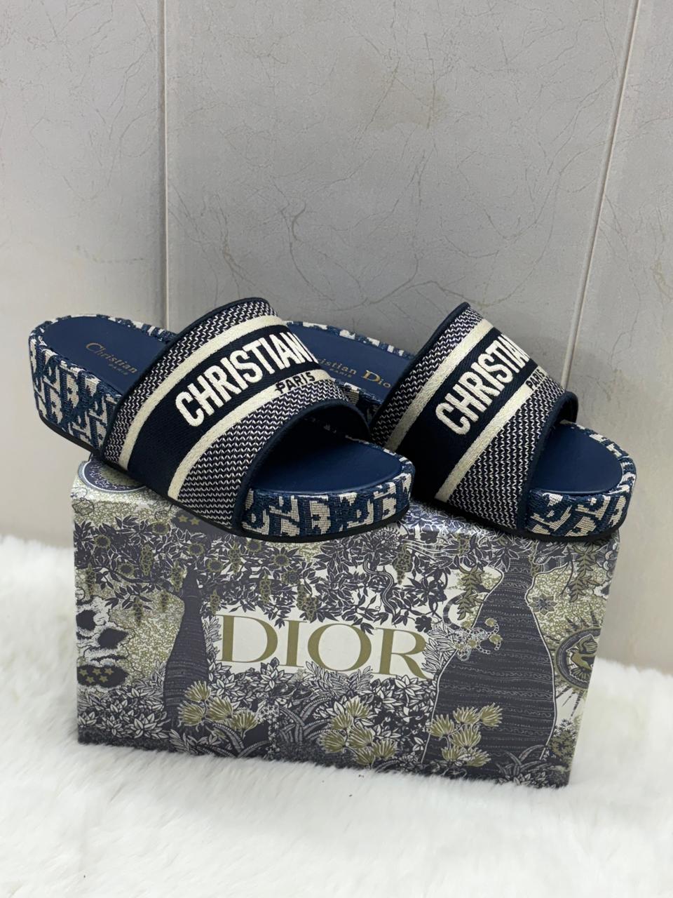 Christian Dior platforms (blue) for women