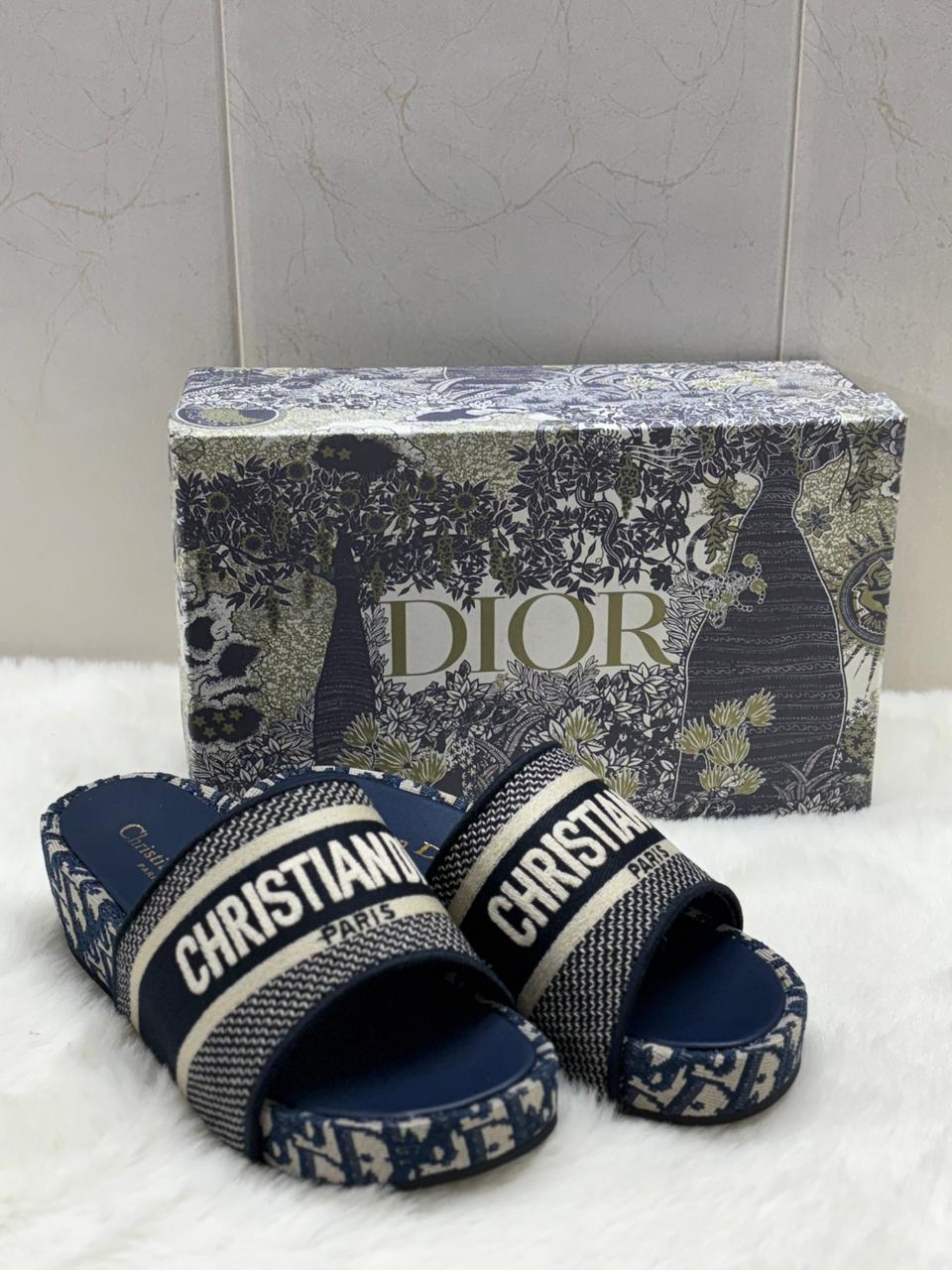 Christian Dior platforms (blue) for women