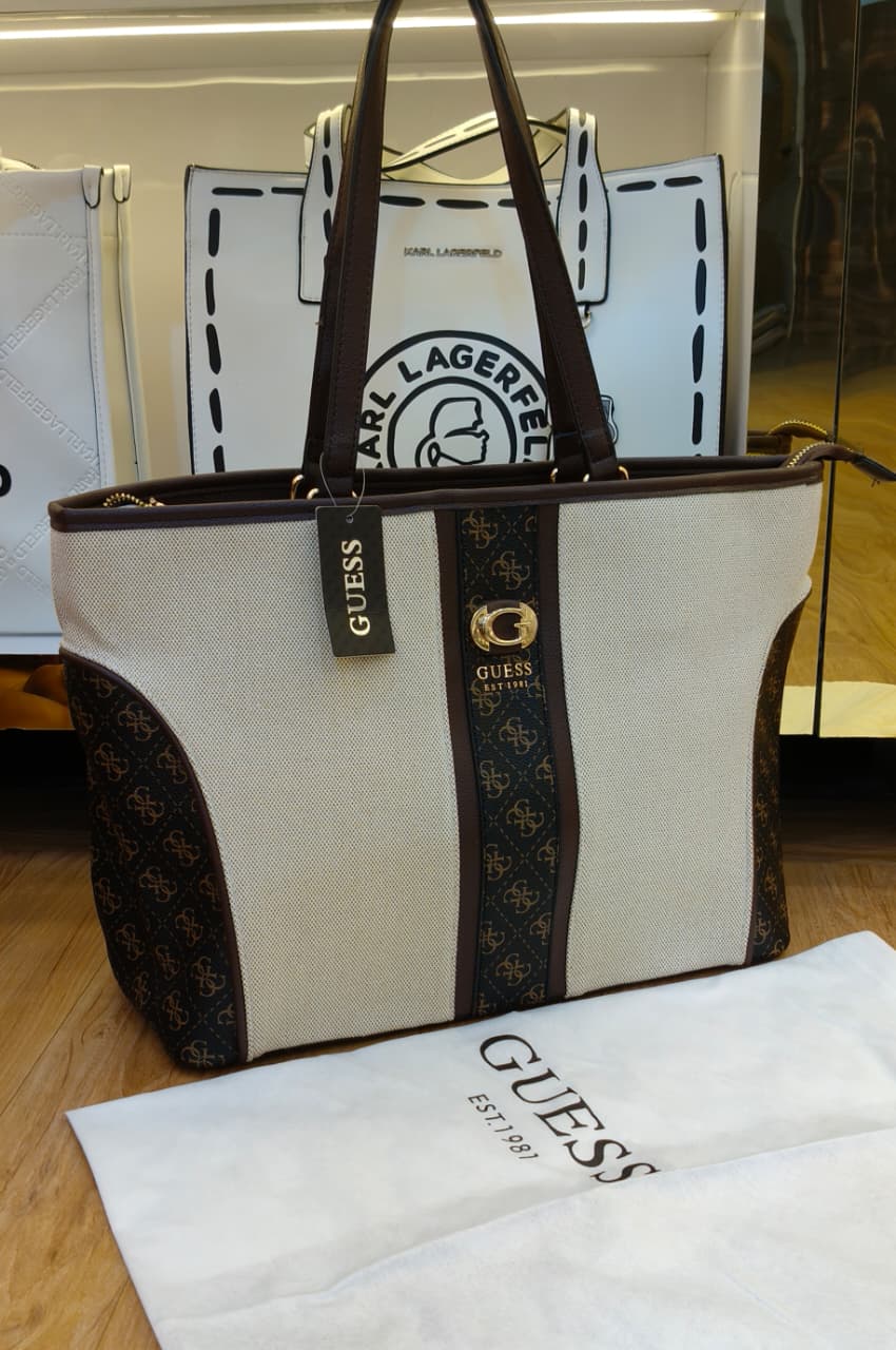 Guess large canvas Tote