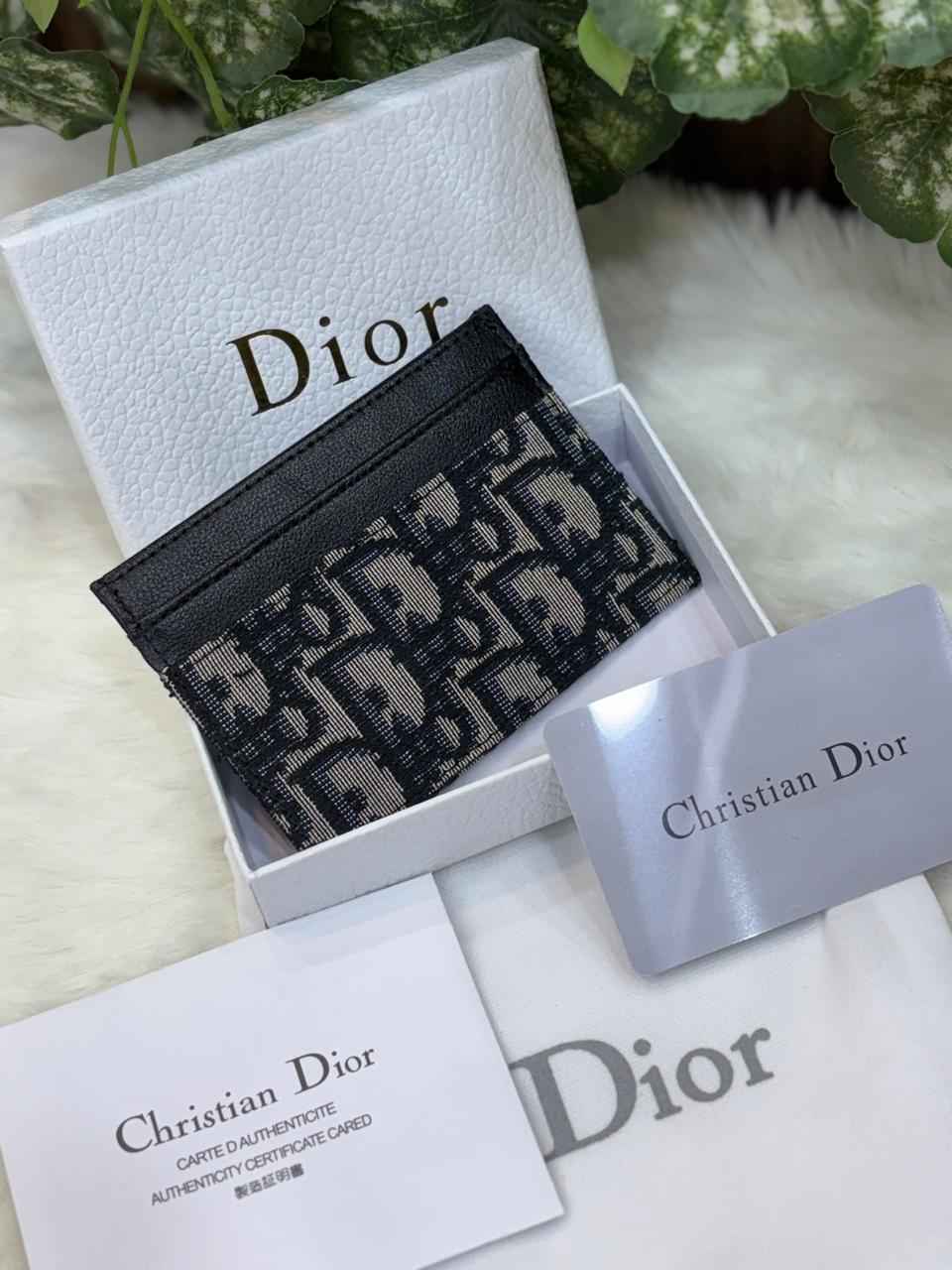 Luxury Dior Leather Card Holder