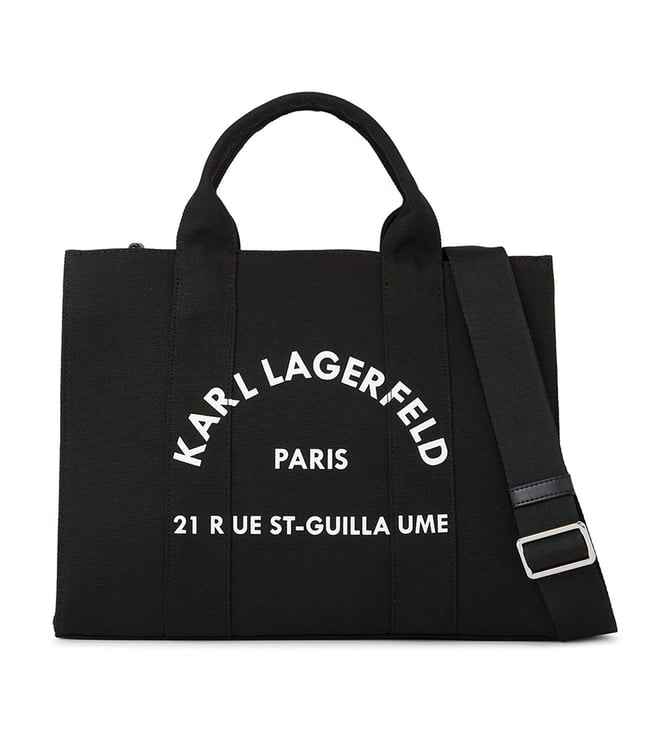 Karl lager field black canvas tote top quality