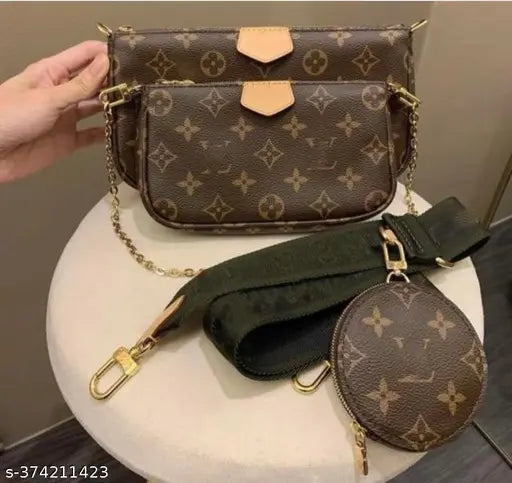 Lv pochette w green belt