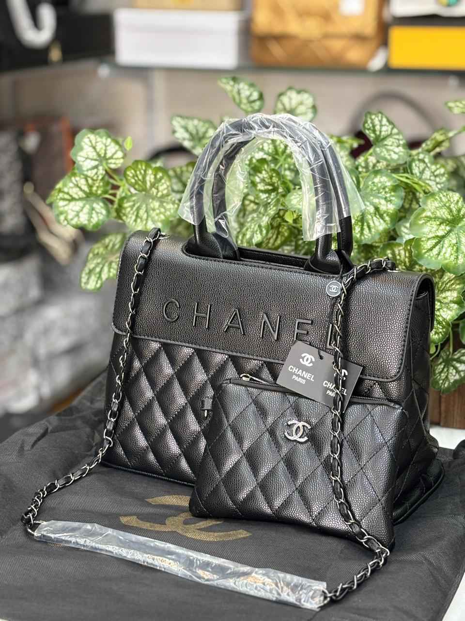 Chanel quilted bag with wallet