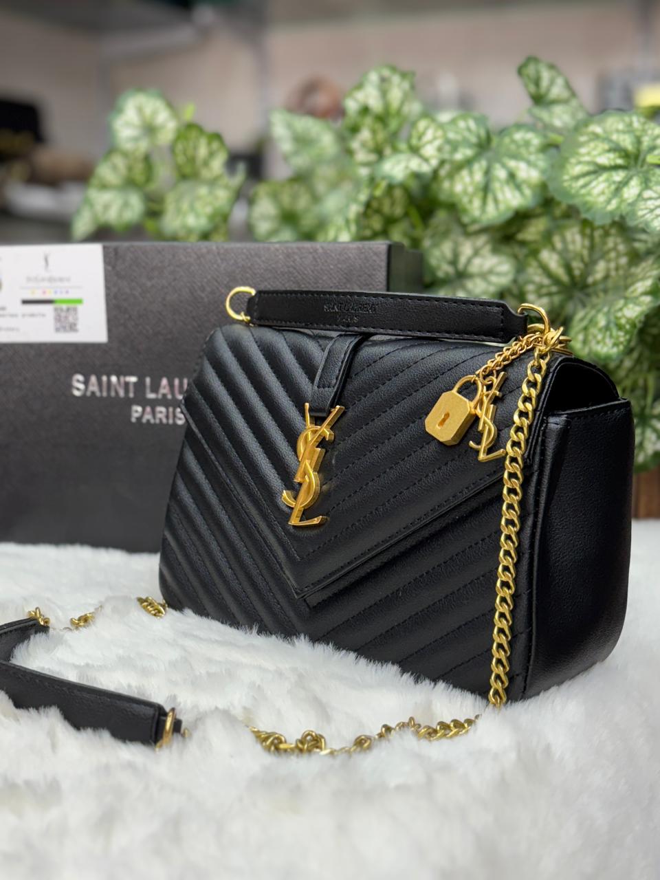 Luxury ysl saint Laurent bag with lock n key
