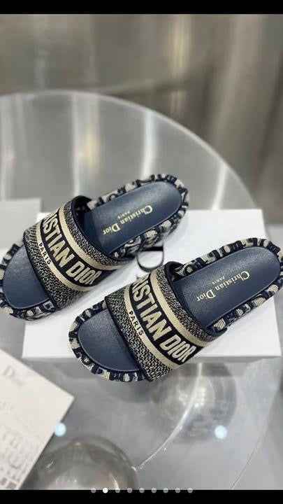 Christian Dior platforms (blue) for women