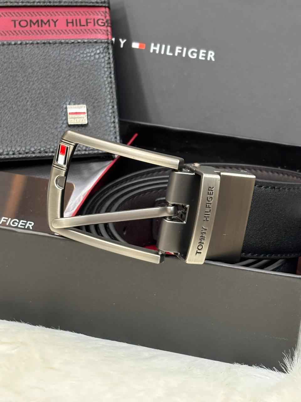 Tommy Hilfiger belt and wallet set in top notch genuine leather quality