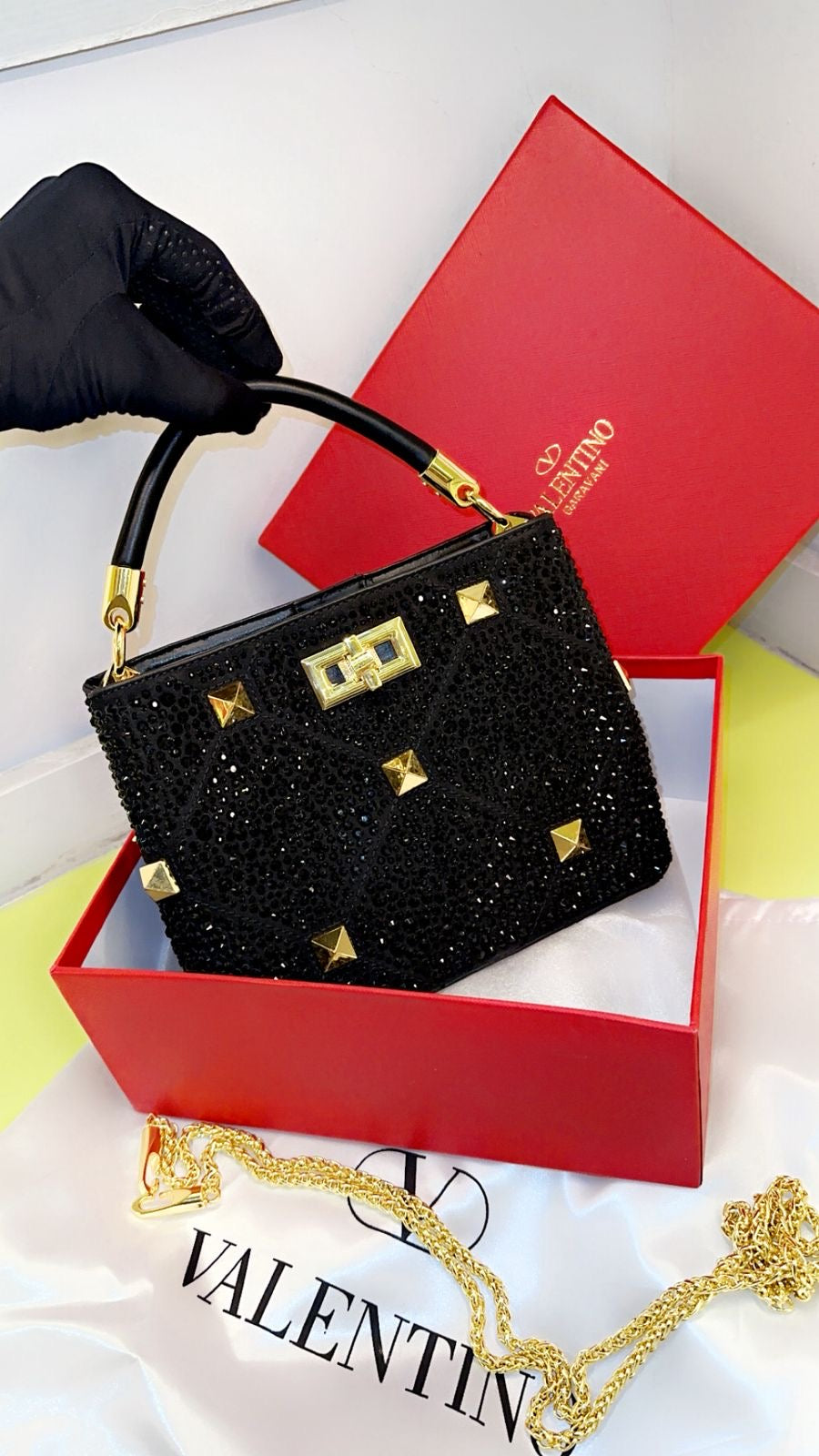 Valentino v logo shoulder bag