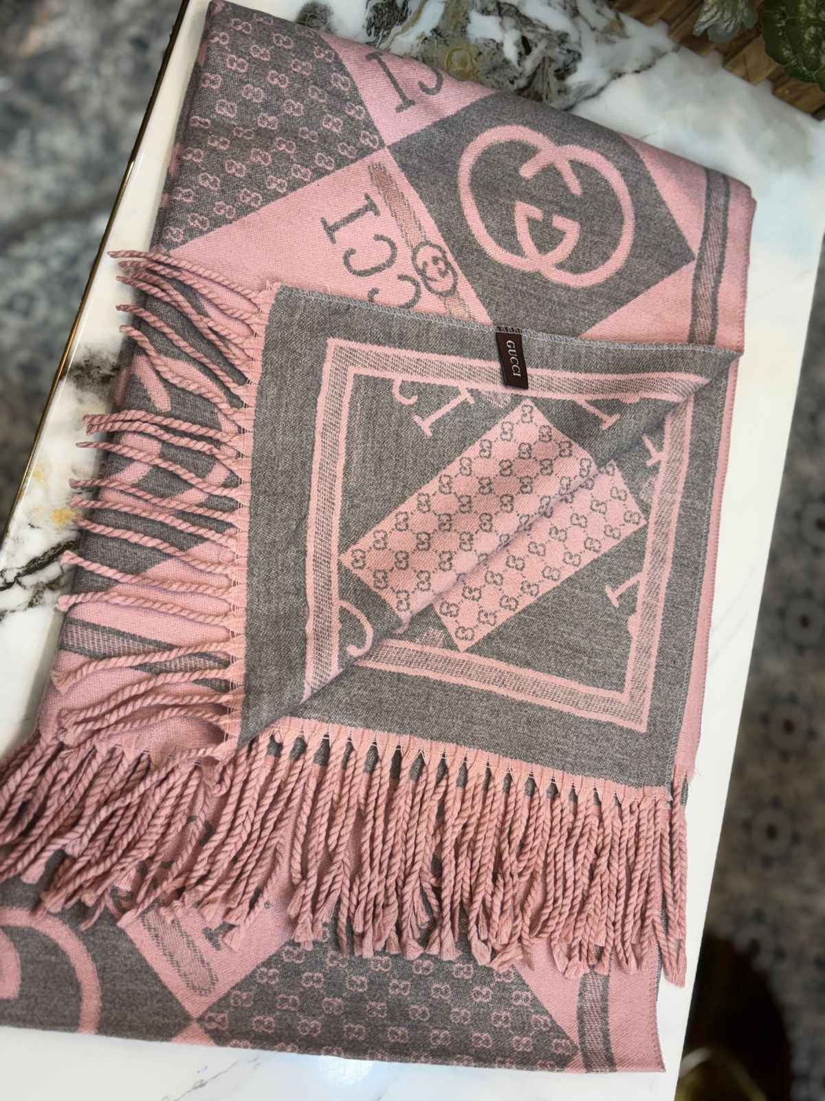 Luxury Gucci Full Length Cashmere Shawl for Women