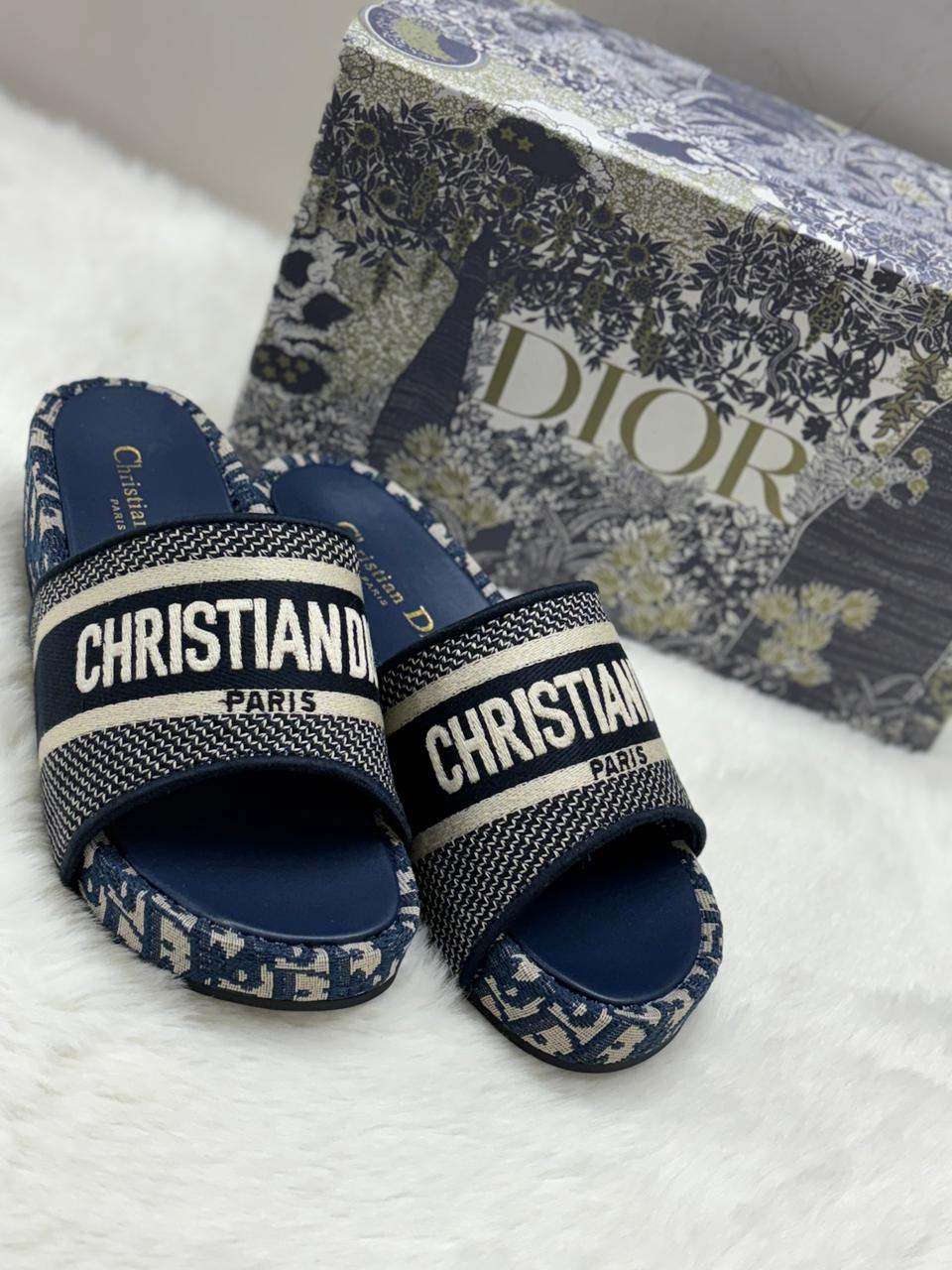 Christian Dior platforms (blue) for women
