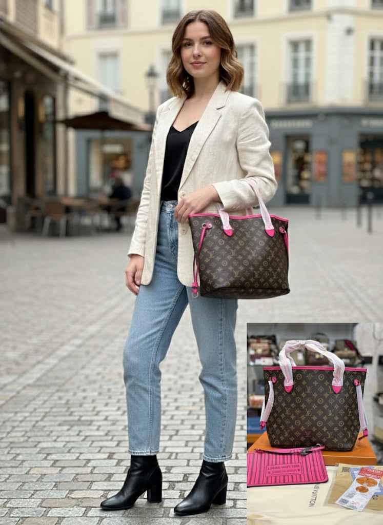 Lv tote with pouch