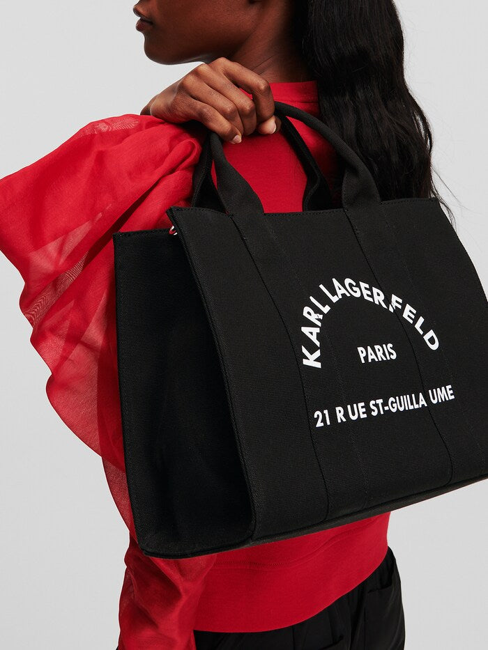 Karl lager field black canvas tote top quality