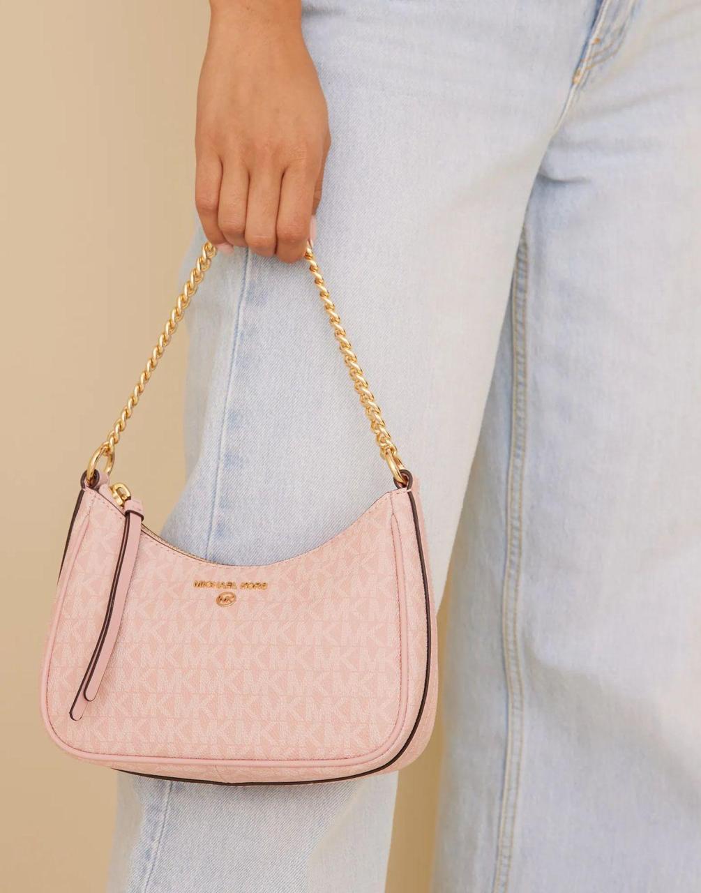 Michael kors jet set signature logo chain pochette