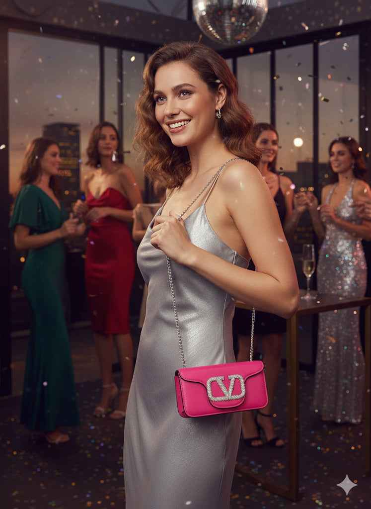 Valentino Garavani v logo shoulder bag