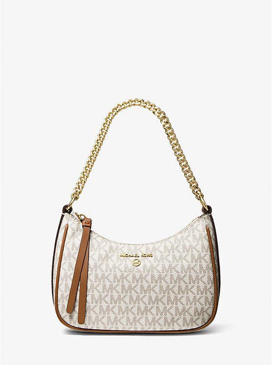 Michael kors jet set signature logo chain pochette