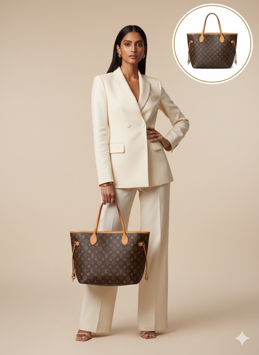 Luxury Louis Vuitton(lv) monogram  tote with pouch for women