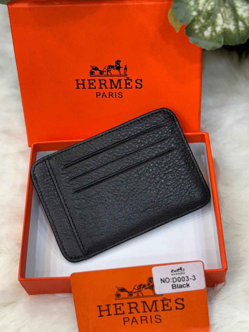 Luxury Hermes Genuine Leather Card Holder for Men