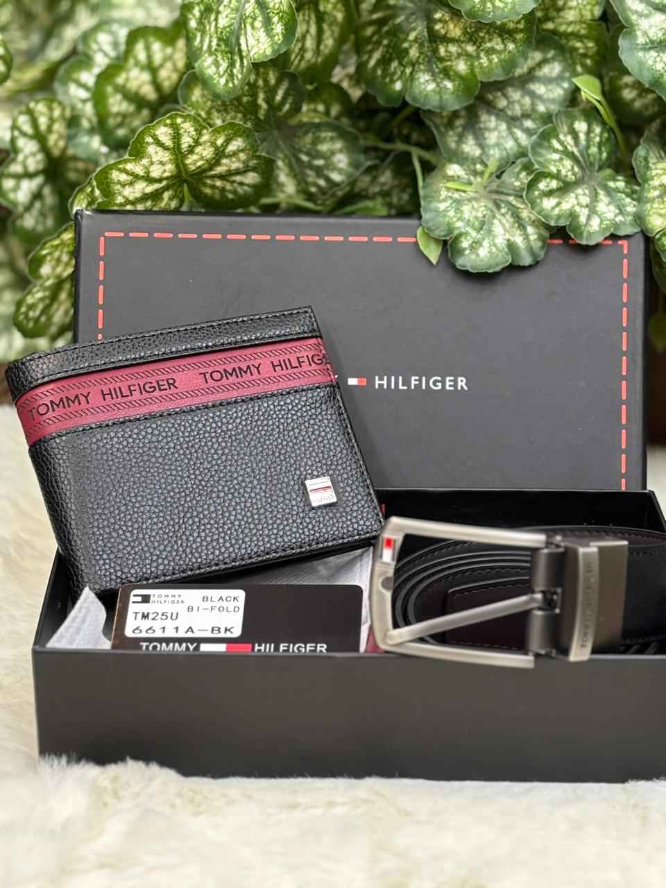 Tommy Hilfiger belt and wallet set in top notch genuine leather quality