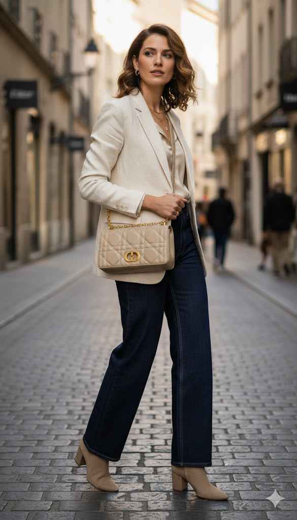 Luxury Dior caro bag in genuine leather