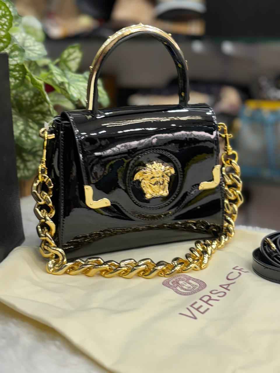 Luxury versace la Medusa bag with top handle