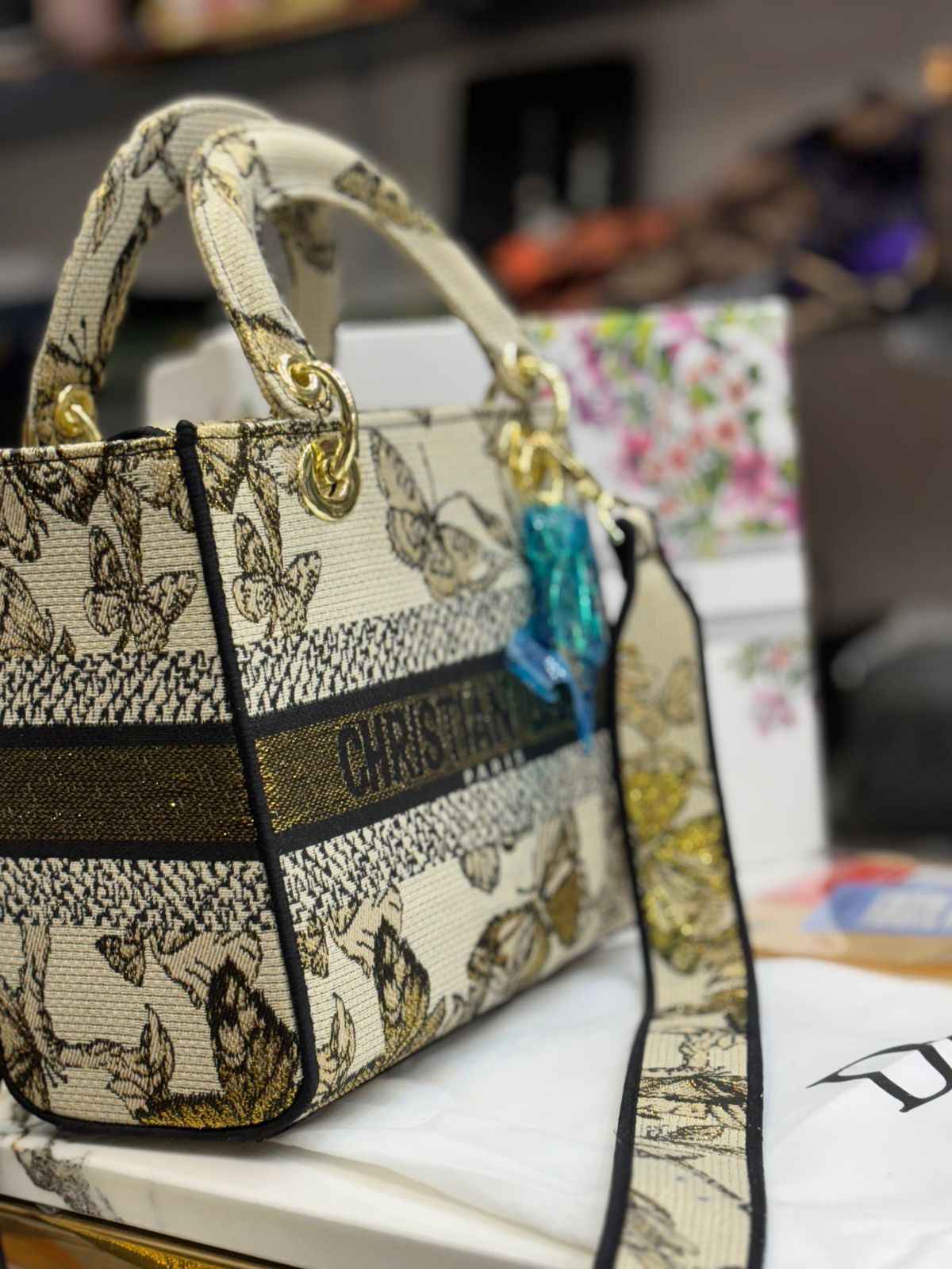 Luxury Lady Dior butterfly bag for women