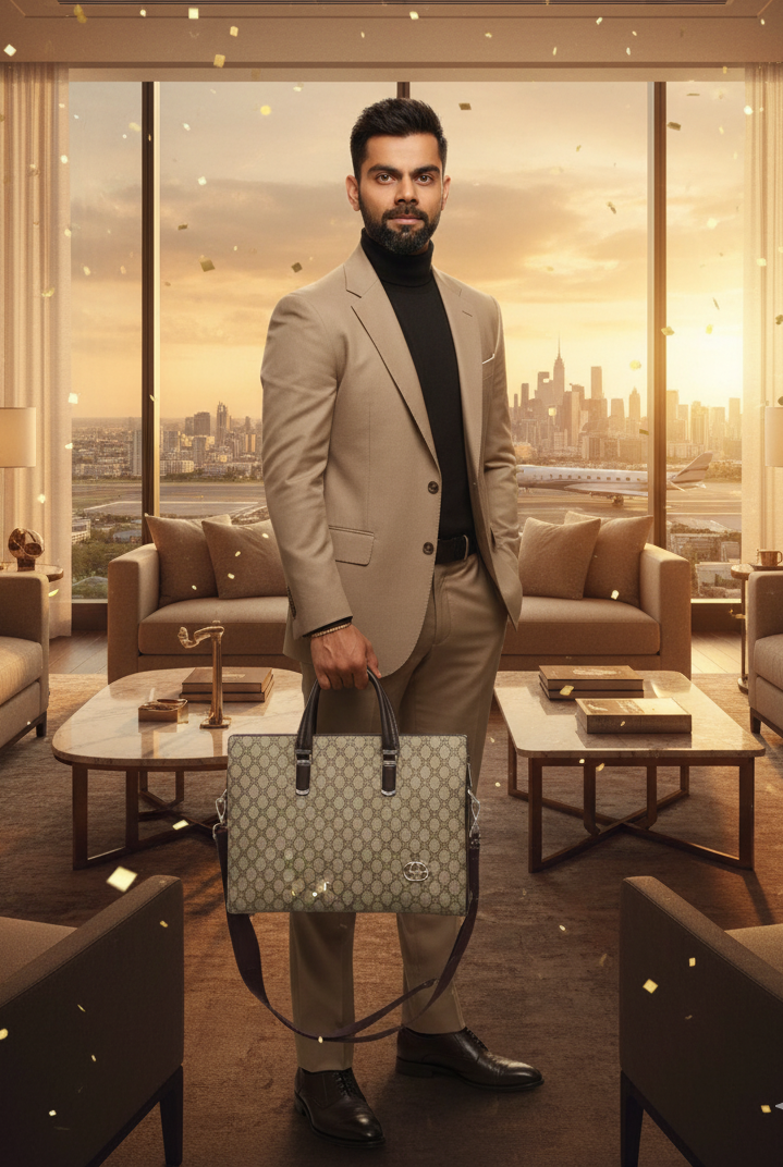 Luxury leather laptop bag for men and women in India