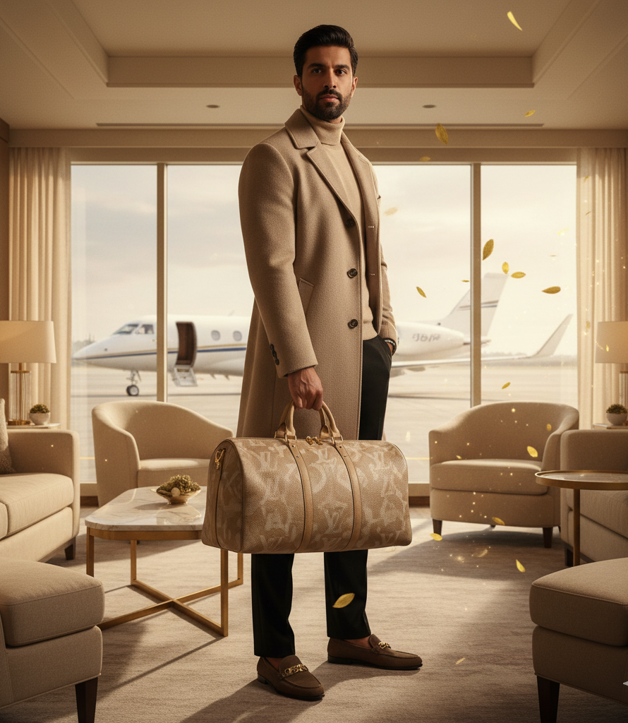 Luxury leather duffle bag for men and women in India