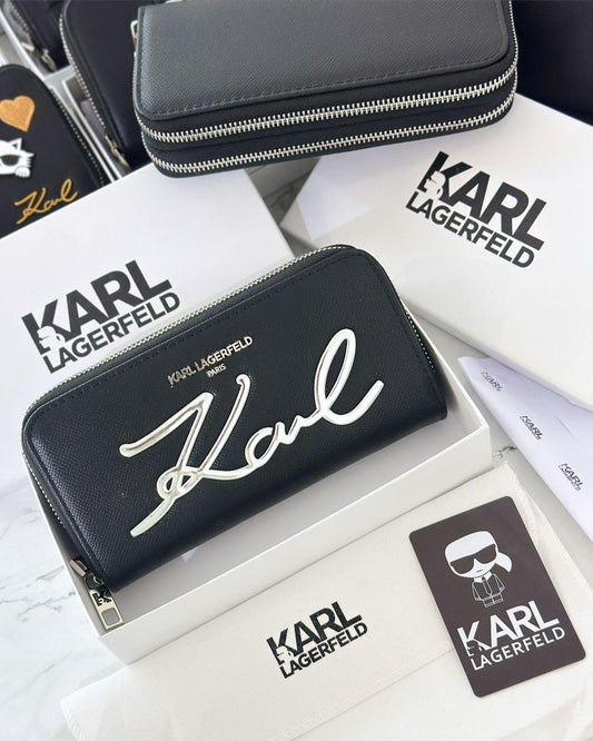 Double Zip Karl long wallets