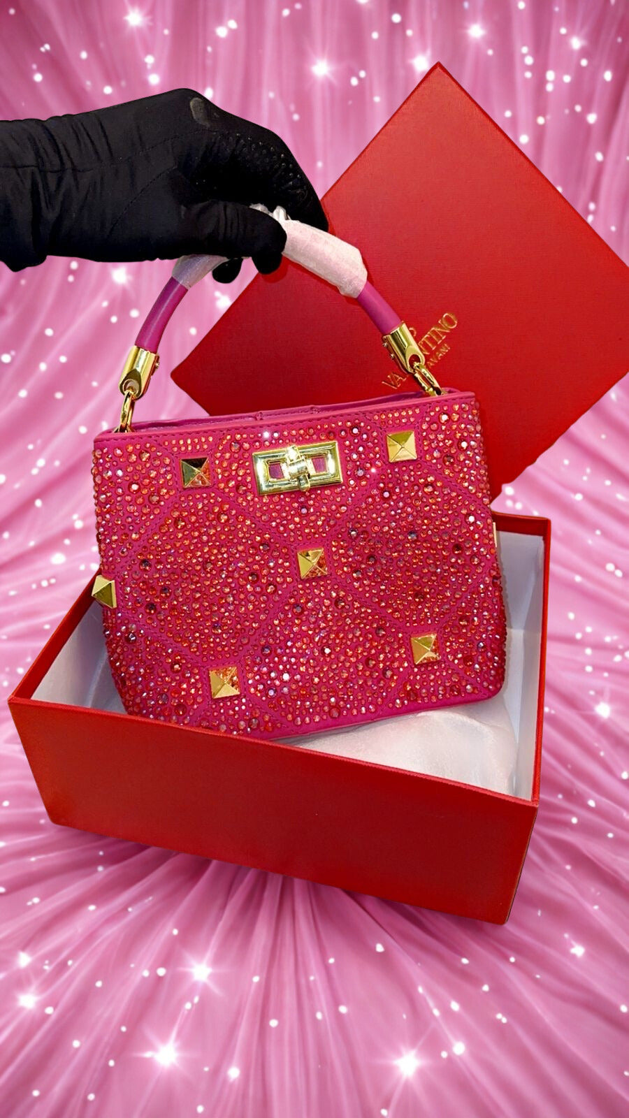 Valentino v logo shoulder bag