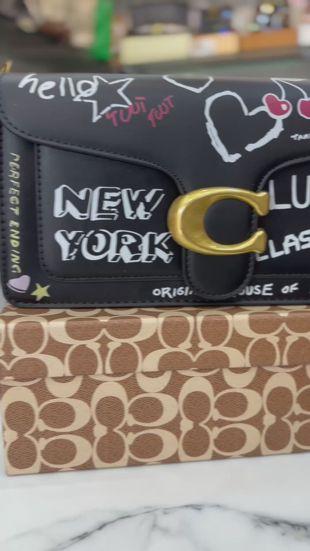 Coach tabby with sketch print for women