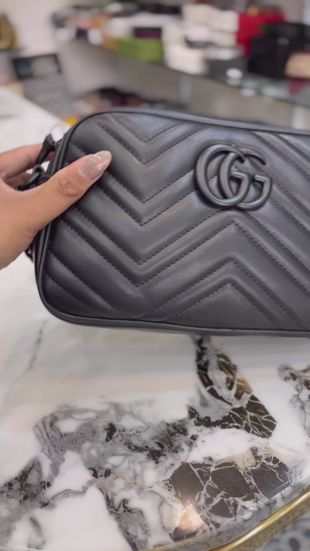 Gucci Camera Black shoulder unisex sling