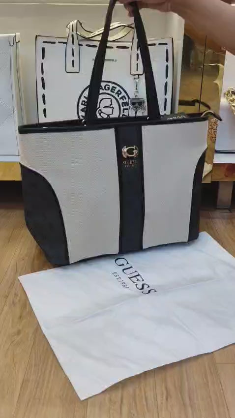 Guess large canvas Tote